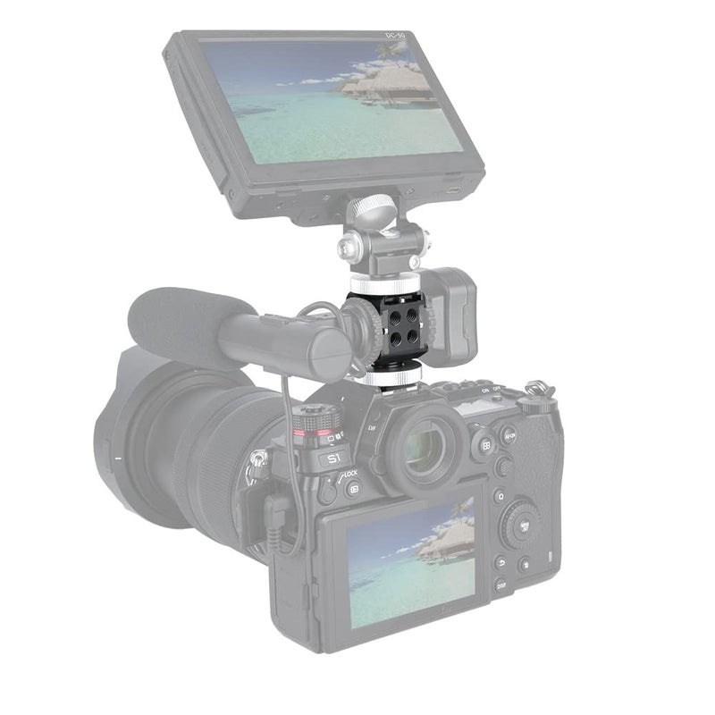 NICEYRIG 3-Side Cold Shoe Mount 360 Degree Swivel with Triple Anti-Off Shoe Adapters, 1/4 Threads for Microphone, Flash Light, Monitor Mount Camera Phone Vlog Vlogging - 328 - Image 5